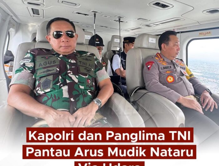 Kapolri Jenderal Polisi Drs. Listyo Sigit Prabowo bersama Panglima TNI Jenderal TNI Agus Subiyanto mengecek jalur mudik libur Natal dan Tahun Baru (Nataru). Foto (Ist).