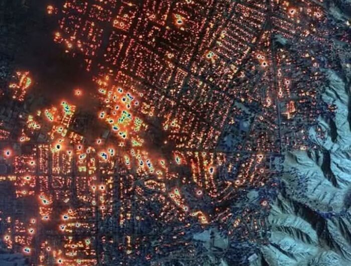 Penampakan Kebakaran Los Angeles dari Udara. Foto (Ist).