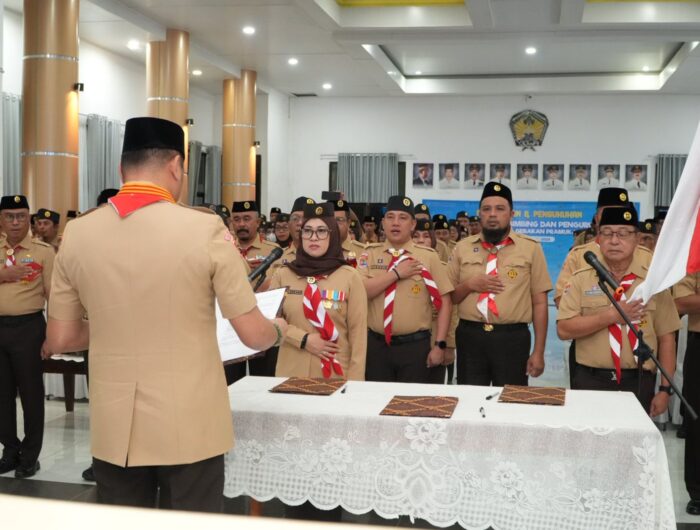 Pelantikan tersebut berlangsung di Aula Karaeng Galesong, Gowa, pada Senin (3/2), yang dipimpin oleh Ketua Kwartir Daerah (Kwarda) Pramuka Sulsel, yang juga Bupati Gowa, Adnan Purichta Ichsan. Foto (Ist).