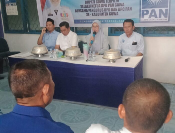 Ketua DPD PAN Gowa, Husniah Talenrang, menggelar konsolidasi bersama pengurus DPD dan seluruh DPC Partai PAN Kabupaten Gowa. (Ist)