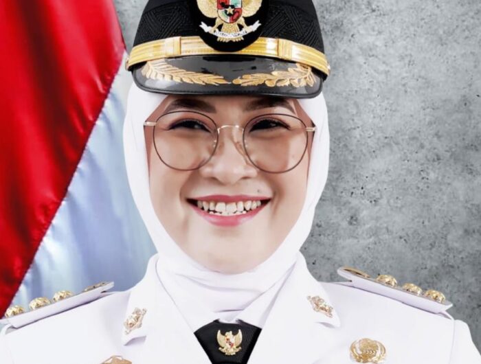 Husniah Talenrang Pakai Baju Dinas Bupati Gowa. Foto (Ist).