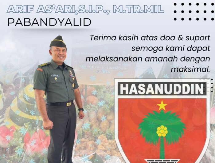 KNPI Kota Makassar Sampaikan Ucapan Selamat atas Kenaikan Pangkat Letkol Inf Arif As’ari, S.I.P., M.Tr. (Han)