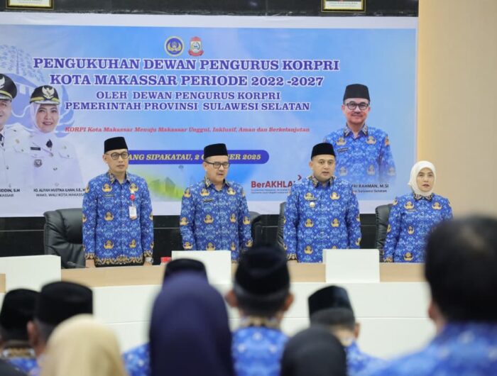 Munafri-Aliyah, Kompak Hadiri Pengukuhan PAW KORPRI Makassar